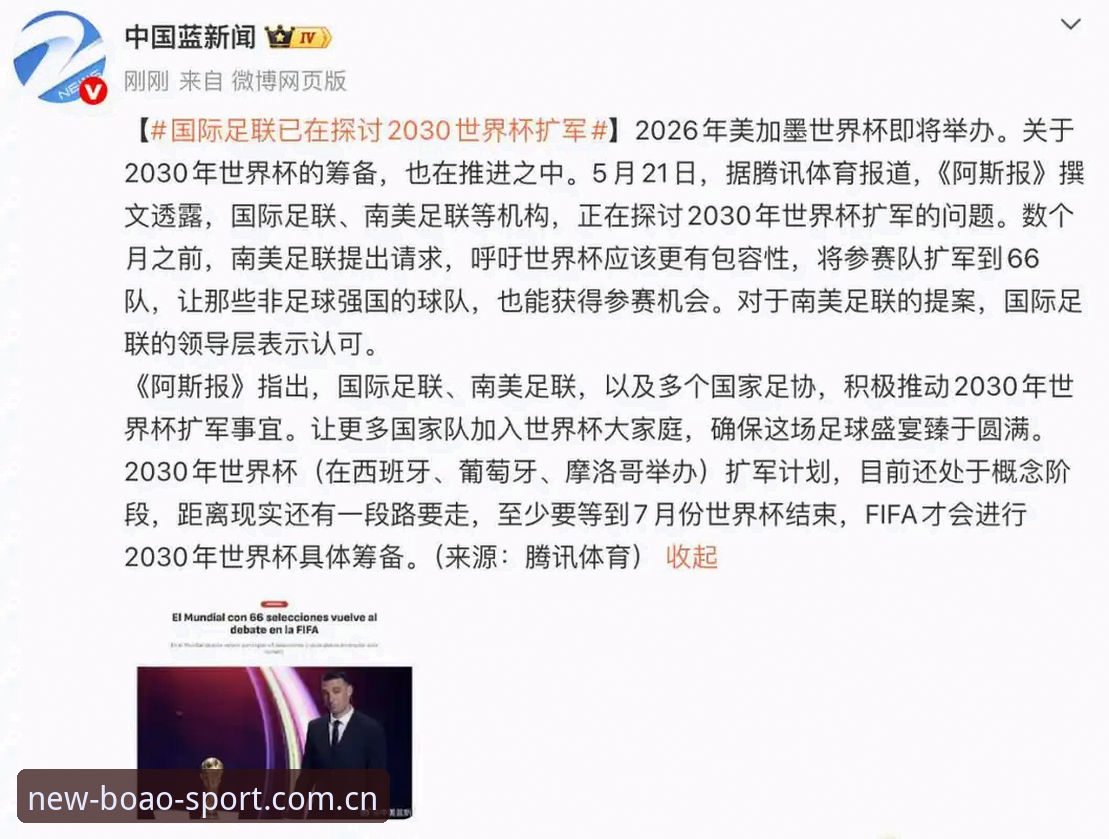 2030世界杯扩军66队详解：中国男足迎历史机遇